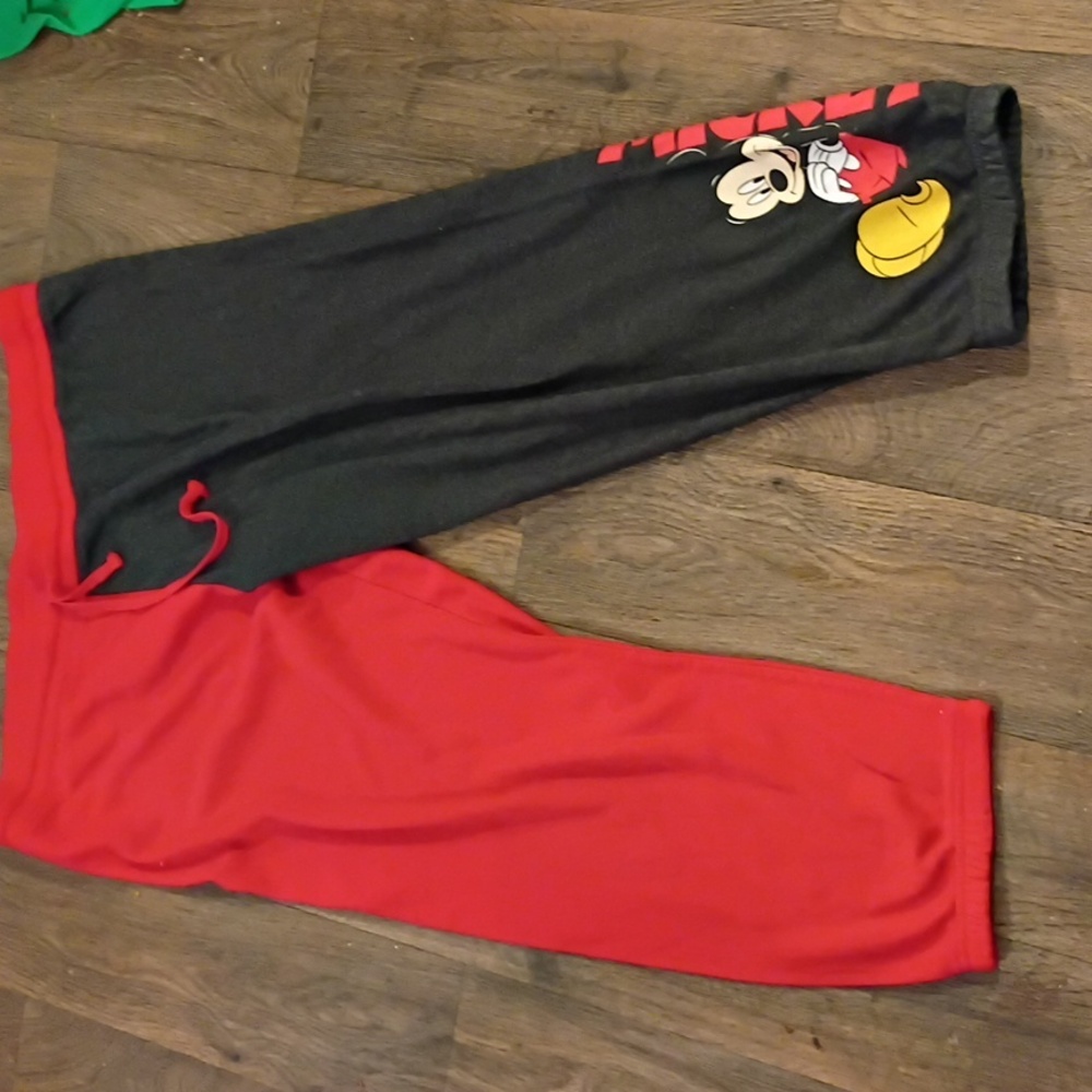 Adults Disney Mickey Mouse Charcoal and Scarlet Joggers - Picture 3 of 9